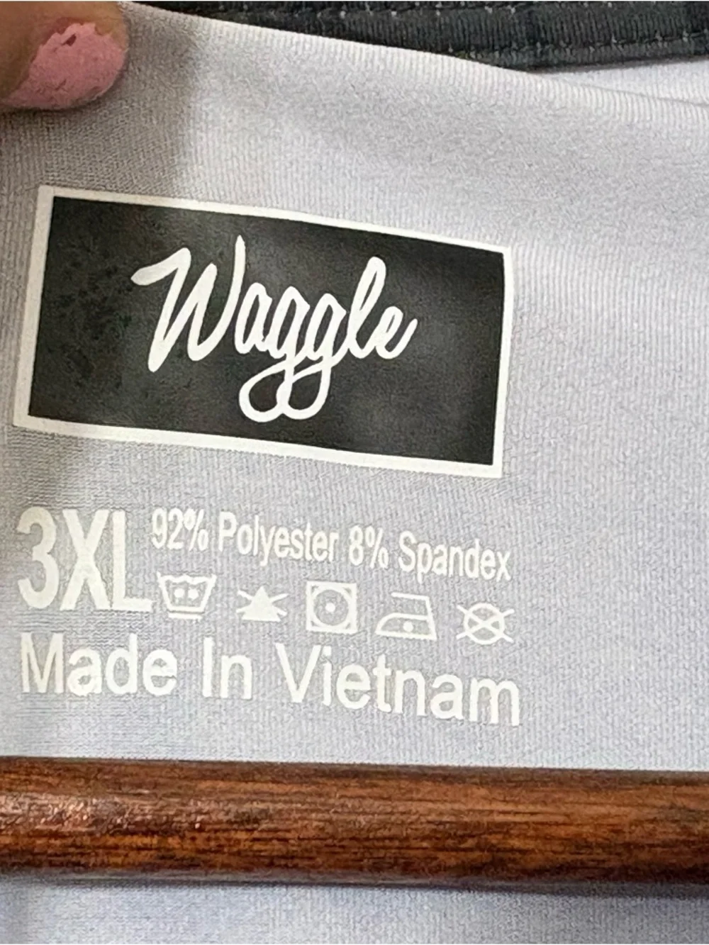 Waggle Golf Polo Mens 3XL Gray Sasquatch Print Performance Shirt NWT Stretch - Picture 5 of 11